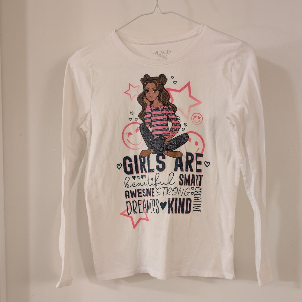 Place Girls Long Sleeve Shirt (Sz L 10-12)